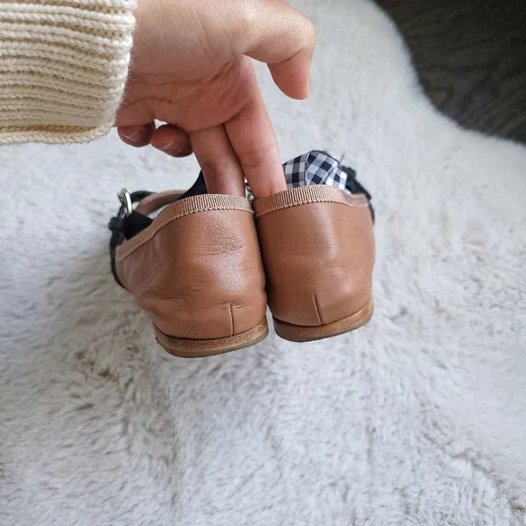 Miu Miu Balletcore Tie Up Belted Leather Ballerina Flats - Picture 13 of 15